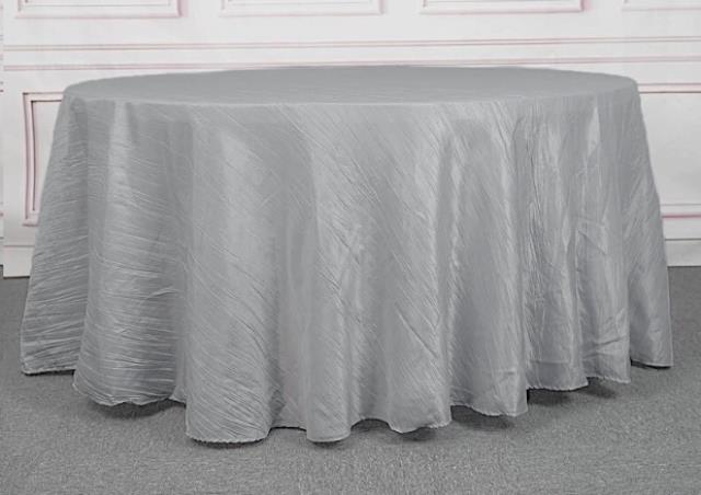 Rental store for SILVER KRINKLE SATIN LINEN in New Orleans LA