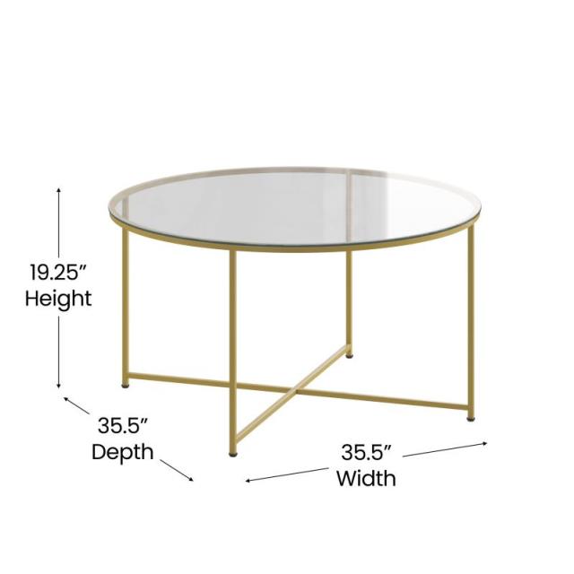 Where to find TABLE, COFFEE GLASS TOP GOLD FRAME ROUND in New Orleans